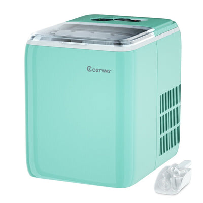44 lbs Portable Countertop Ice Maker Machine with Scoop-Green - Relaxacare