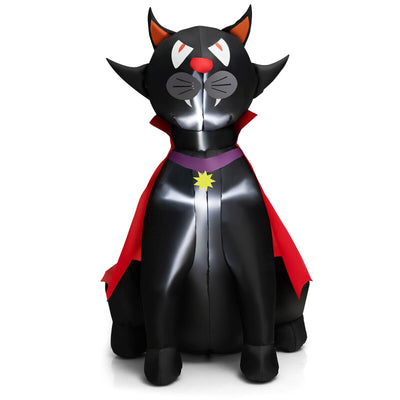 4.7 Feet Halloween Inflatable Vampire Cat with Red Cloak - Relaxacare