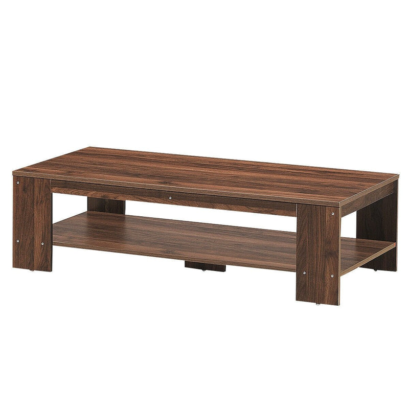 47 Inch 2-Tier Rectangular Coffee Table with Storage Shelf - Relaxacare