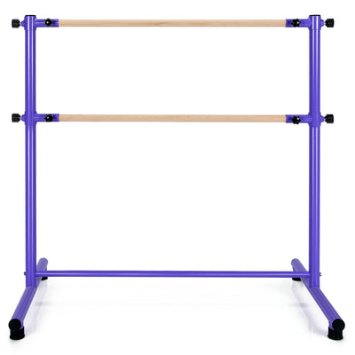 47 Inch Double Ballet Barre with Anti-Slip Footpads-Purple - Relaxacare