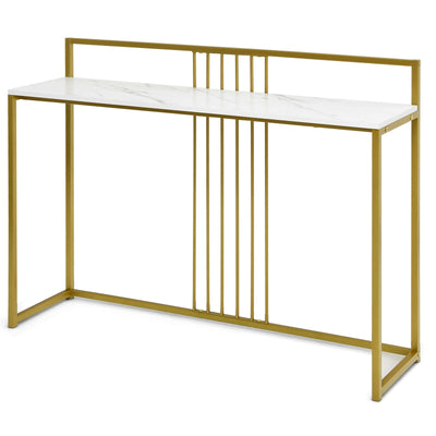 47 Inches Modern Console Table with Steel Frame and Storage Shelf - Relaxacare