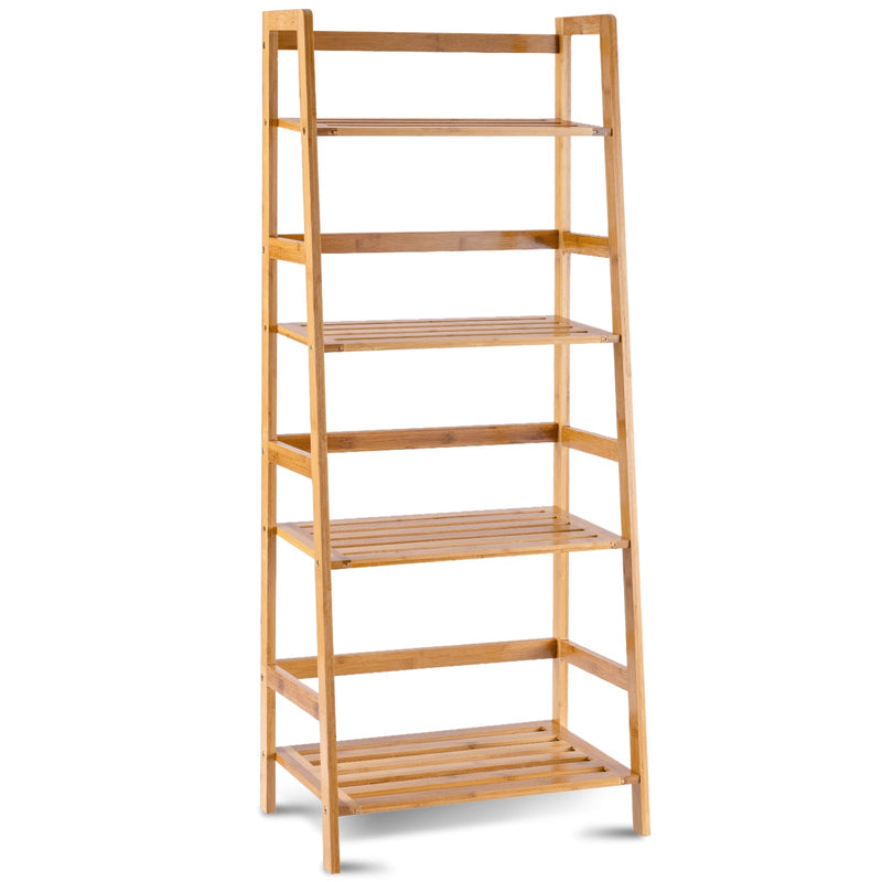 47.5 Inch 4-Tier Multifunctional Bamboo Bookcase Storage Stand Rack - Relaxacare