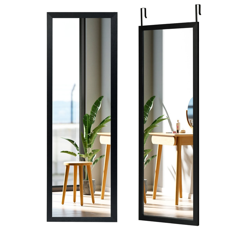 47.5 x 14.5 Inch Wood Frame Full Length Hanging Mirror - Relaxacare