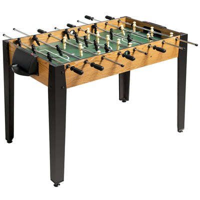 48" Competition Sized Home Recreation Wooden Foosball Table-Brown - Relaxacare