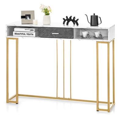 48 Inch 2-Tier Console Table with Drawer - Relaxacare