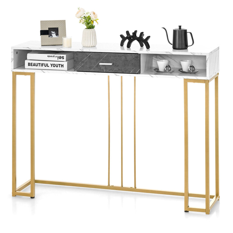 48 Inch 2-Tier Console Table with Drawer - Relaxacare