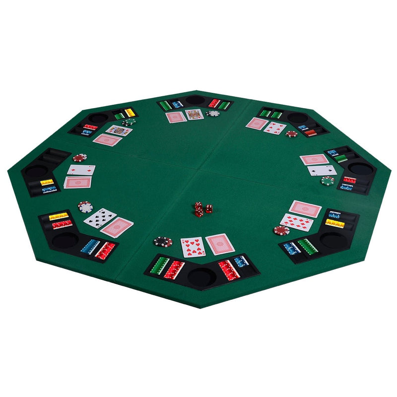 48 Inch 8 Players Octagon Fourfold Poker Table Top - Relaxacare
