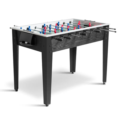 48 Inch Competition Sized Home Recreation Wooden Foosball Table-Black - Relaxacare