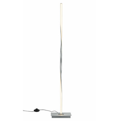 48 Inch Helix LED Floor Modern Standing Pole Light-Silver - Relaxacare