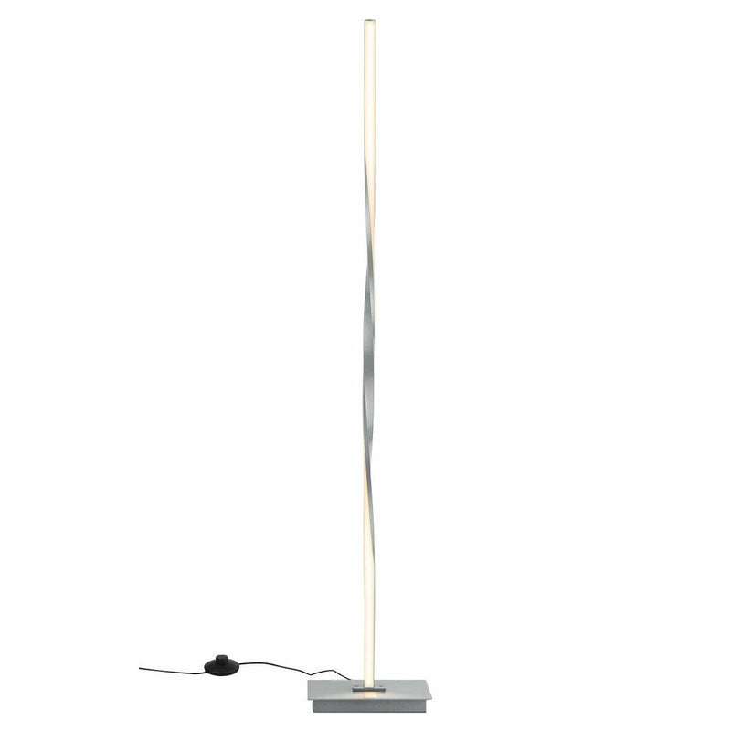 48 Inch Helix LED Floor Modern Standing Pole Light-Silver - Relaxacare