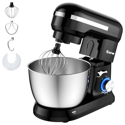 4.8 Qt 8-speed Electric Food Mixer with Dough Hook Beater - Relaxacare