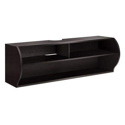 48.5 Inch 2 Tier Modern Wall Mounted Hanging Floating Shelf - Relaxacare