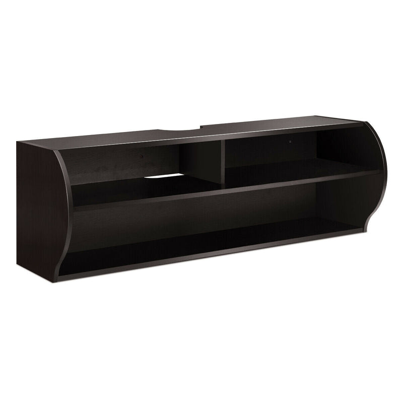 48.5 Inch 2 Tier Modern Wall Mounted Hanging Floating Shelf - Relaxacare