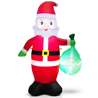 5 Feet Christmas Inflatable Santa Claus Holding Gift Bag for Yard and Garden Lawn - Relaxacare