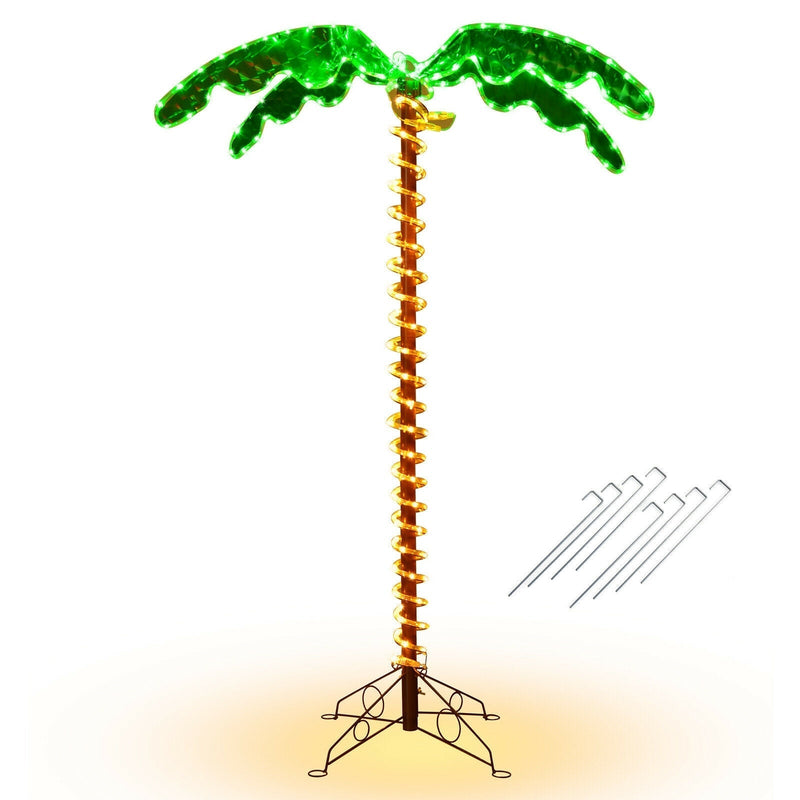 5 Feet LED Pre-lit Palm Tree Decor with Light Rope - Relaxacare