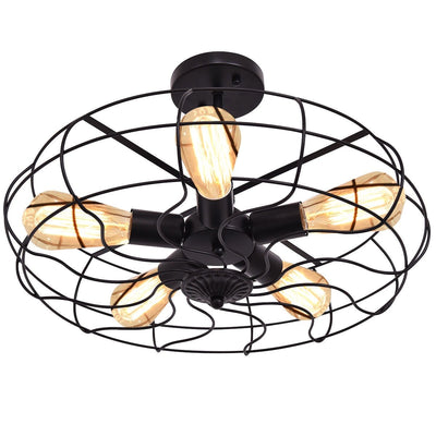 5-Light Vintage Metal Hanging Ceiling Light - Relaxacare
