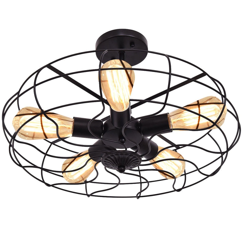 5-Light Vintage Metal Hanging Ceiling Light - Relaxacare