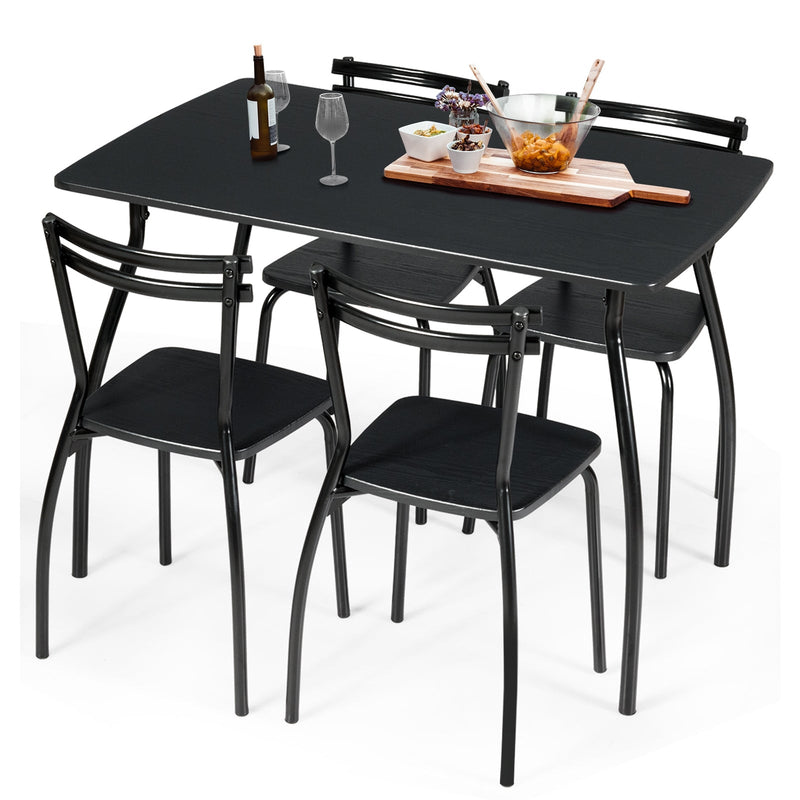 5 Pieces Dining Table Set with 4 Chairs - Relaxacare