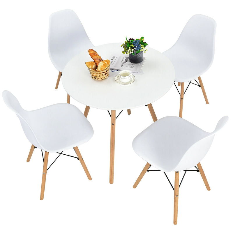 5 Pieces Dining Table Set With Solid Wood Leg - Relaxacare