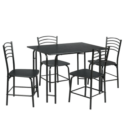 5 Pieces Wood Rectangular Dining Table Set - Relaxacare