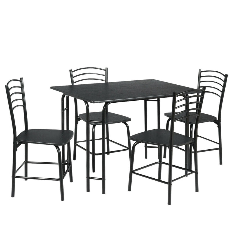 5 Pieces Wood Rectangular Dining Table Set - Relaxacare