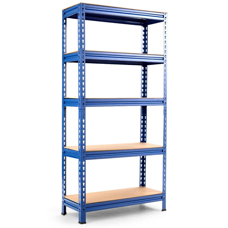 5-Tier Steel Shelving Unit Storage Shelves Heavy Duty Storage Rack-Blue - Relaxacare