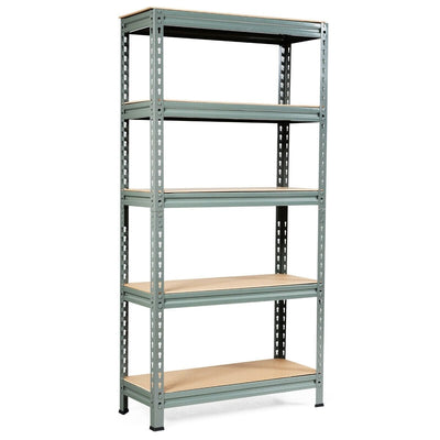 5-Tier Steel Shelving Unit Storage Shelves Heavy Duty Storage Rack-Gray - Relaxacare
