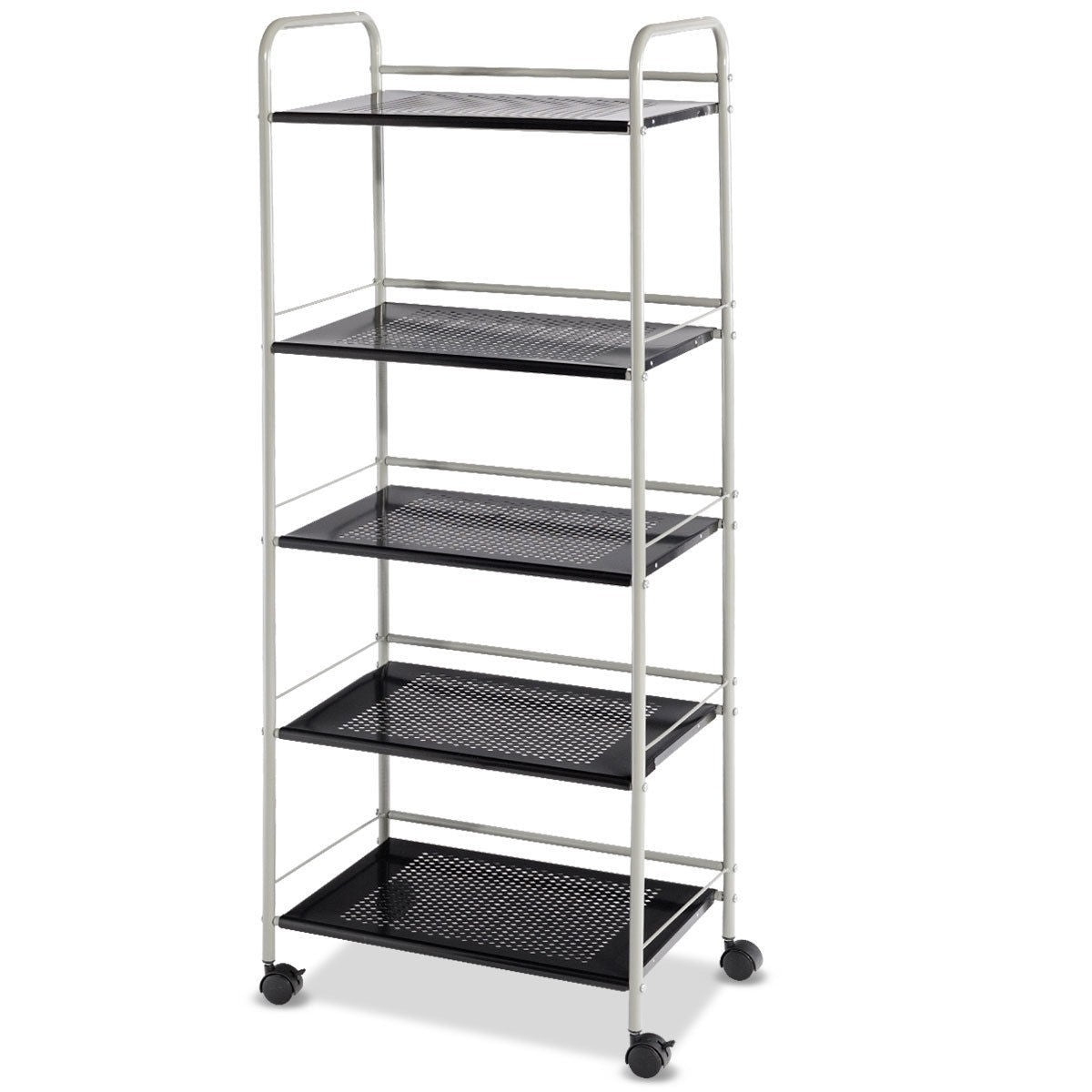 5 Tiers Storage Cart Rack Utility Shelf
