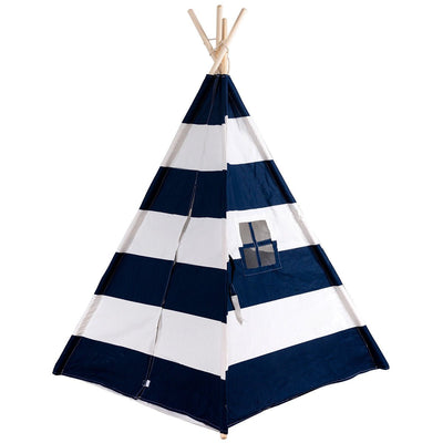 5' White & Blue Portable Indian Children Sleeping Dome Play Tent-Blue - Relaxacare