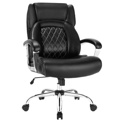 500 Lbs Height Adjustable Office Chair with Metal Base and Extra Wide Seat - Relaxacare