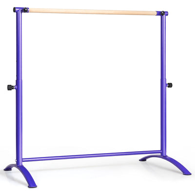 51 Inch Ballet Barre Bar with 4-Position Adjustable Height-Purple - Relaxacare