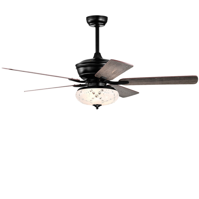 52 Inch Ceiling Fan with 3 Wind Speeds and 5 Reversible Blades-Gray - Relaxacare
