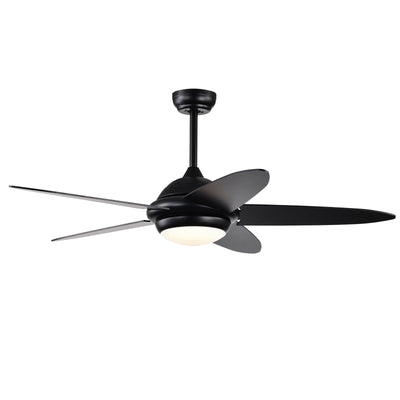 52 Inch Ceiling Fan with Lights and 3 Lighting Colors-Black - Relaxacare