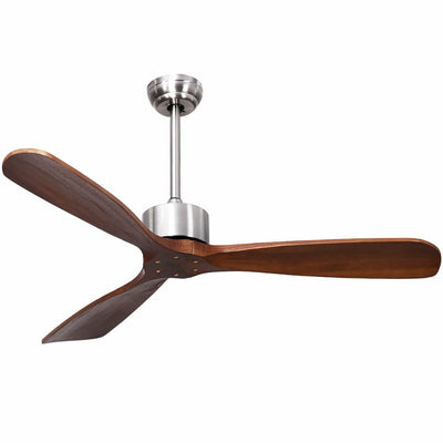 52 Inch Modern Brushed Nickel Finish Ceiling Fan with Remote Control - Relaxacare