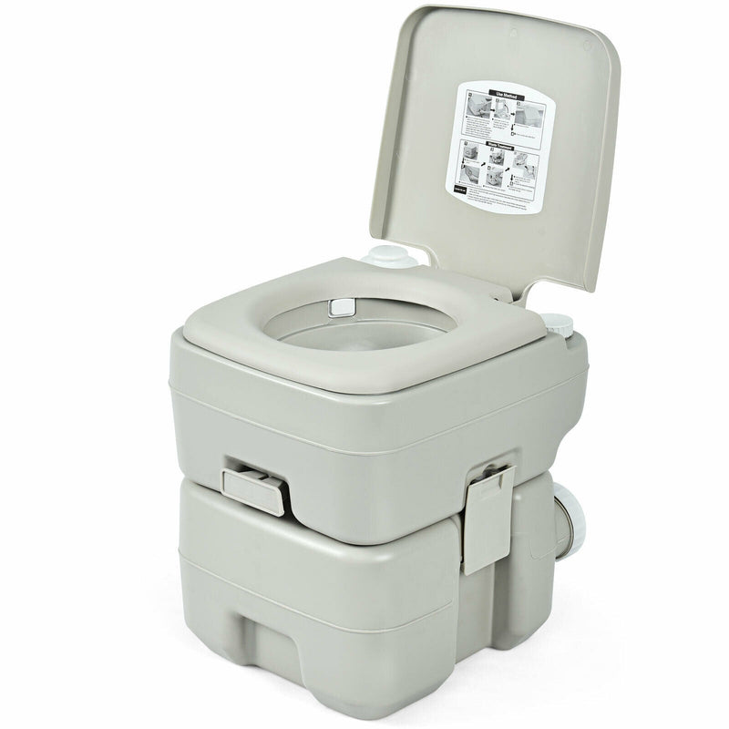 5.3 Gallon 20 L Portable Travel Toilet for Camping RV Indoor Outdoor - Relaxacare