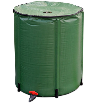 53 Gallon Portable Collapsible Rain Barrel Water Collector - Relaxacare
