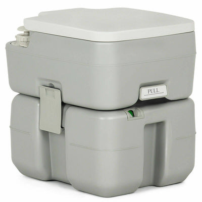 5.3 Gallon Portable Travel Toilet with Piston Pump Flush - Relaxacare