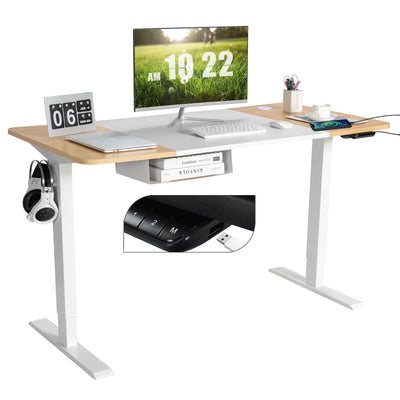 55 x 28 Inch Electric Adjustable Sit to Stand Desk with USB Port - Relaxacare