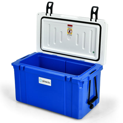 58 Quart Leak-Proof Portable Cooler Ice Box for Camping-Blue - Relaxacare