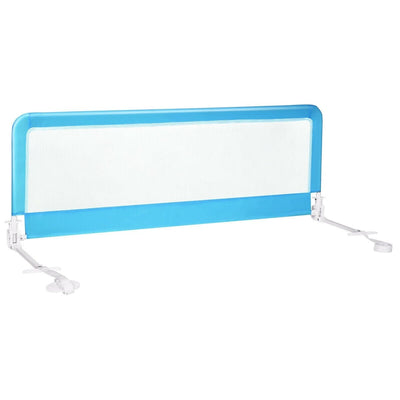 59 Inch Extra Long Folding Breathable Baby Children Toddlers Bed Rail Guard with Safety Strap-Blue - Relaxacare