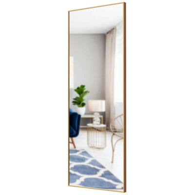 59''Full Length Mirror Large Rectangle Bedroom Mirror-Golden - Relaxacare