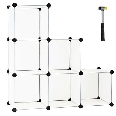 6 Cubes Storage Organizer with Rustproof Steel Frame for Indoor Use - Relaxacare
