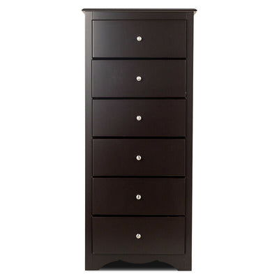 6 Drawers Chest Dresser Clothes Storage Bedroom Furniture Cabinet - Relaxacare