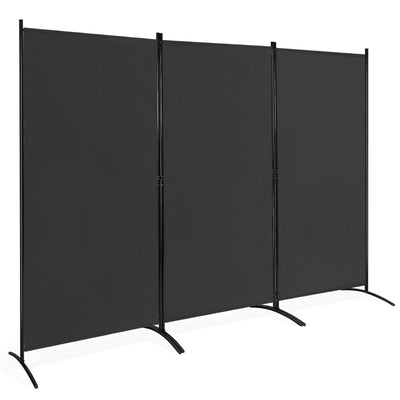 6 Feet 3 Panel Room Divider with Durable Hinges Steel Base - Relaxacare