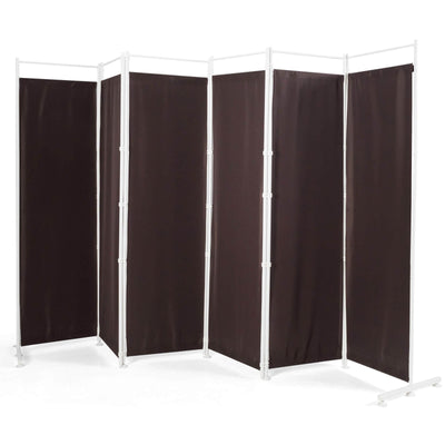 6 Feet 6-Panel Room Divider with Steel Support Base - Relaxacare