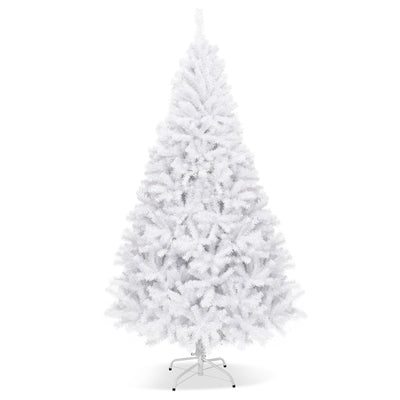 6 Feet / 7.5 Feet / 9 Feet Hinged Artificial Christmas Tree with Metal Stand-7.5 Feet - Relaxacare