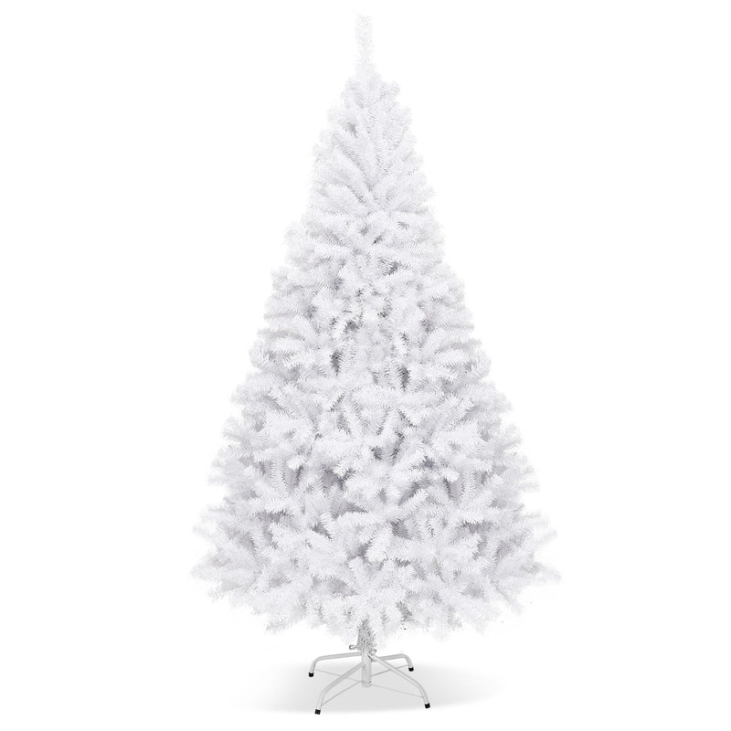 6 Feet / 7.5 Feet / 9 Feet Hinged Artificial Christmas Tree with Metal Stand-7.5 Feet - Relaxacare