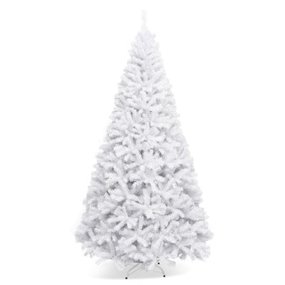 6 Feet / 7.5 Feet / 9 Feet Hinged Artificial Christmas Tree with Metal Stand-9 Feet - Relaxacare