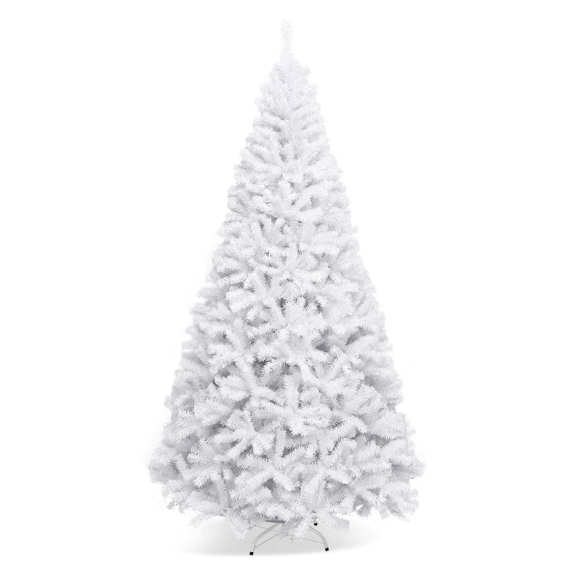 6 Feet / 7.5 Feet / 9 Feet Hinged Artificial Christmas Tree with Metal Stand-9 Feet - Relaxacare