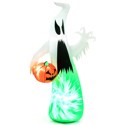 6 Feet Halloween Inflatable Ghost with Built-in LED and Blower - Relaxacare